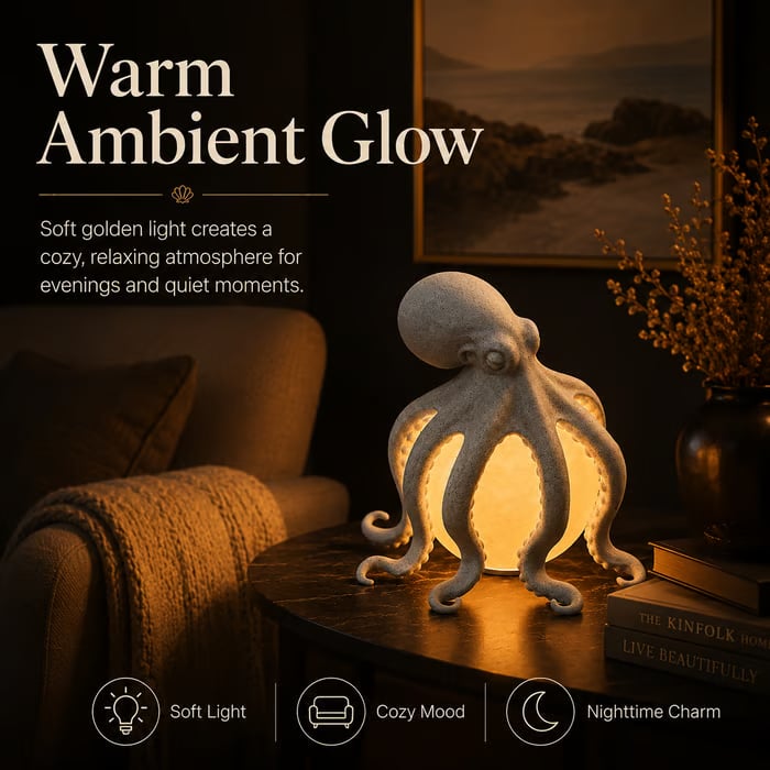 Octopus Ocean Decor Table Lamp
