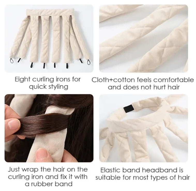 💥Sleeping Headband Heatless Curling Iron