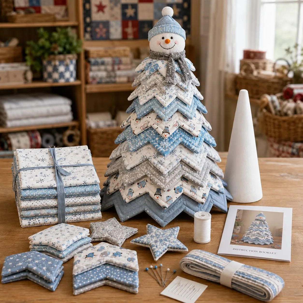 🎄🎅DIY Quilted Santa Christmas Tree Kit🎁