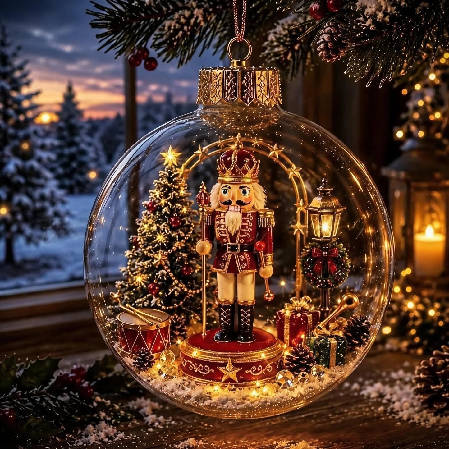 🎉🎉Glowing Christmas Diorama Ornament