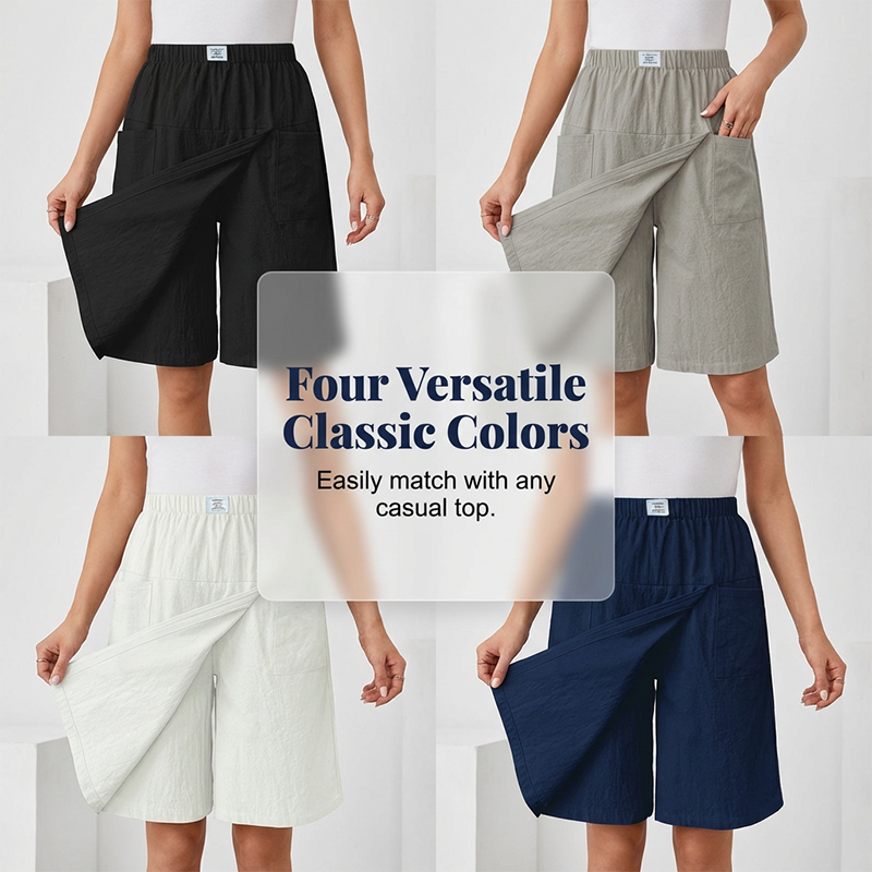 🩳New arrival 75% OFF💥Women's Casual Elastic Waist Wrap Skort