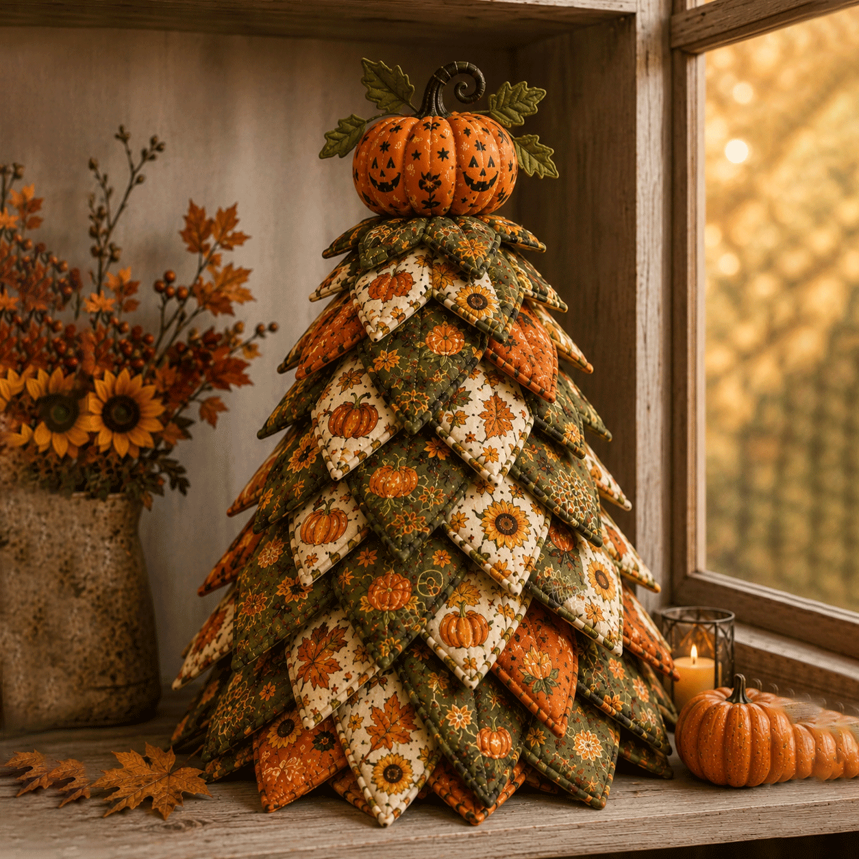 🎃DIY Halloween Quilted Fabric Tree Kit