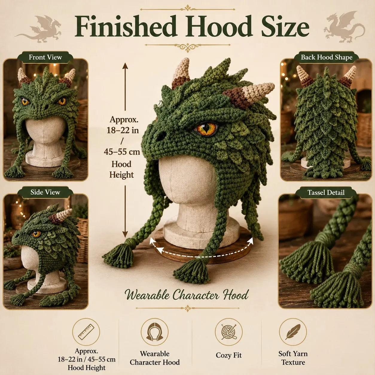 ❤️✨ Cute Animal Crochet Kit for Beginners | Handmade Winter Hat Craft Kit | Complete Amigurumi Crochet Set🧶🎭✨