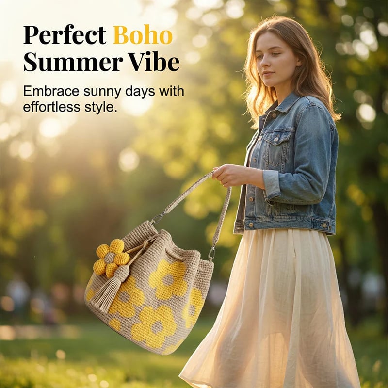 🧵Handmade Crochet Flower Tote – A Little Bag Made With Love