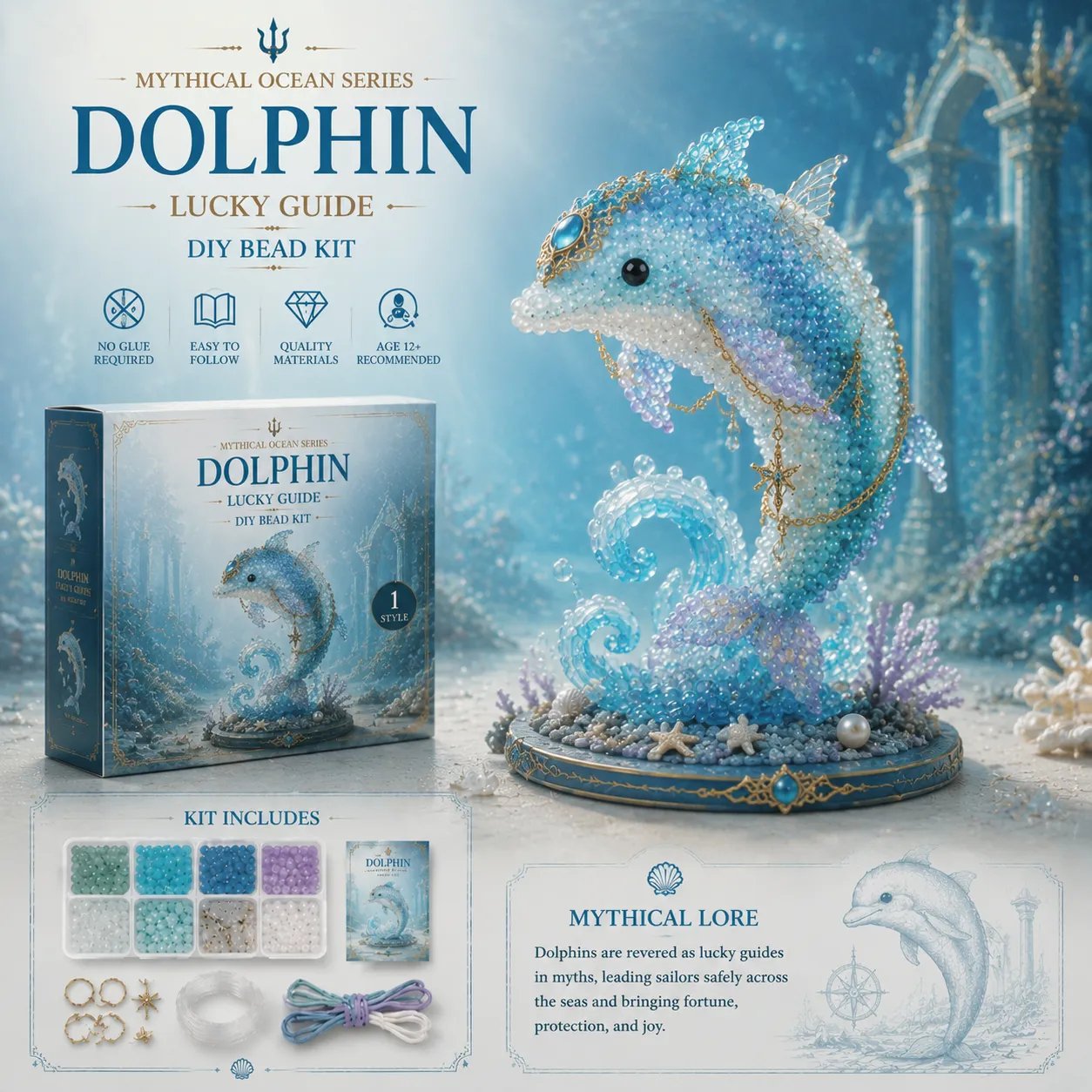🔥Last Day: BUY 3 GET 1 FREE🌊 Mythical Ocean DIY Bead Kit