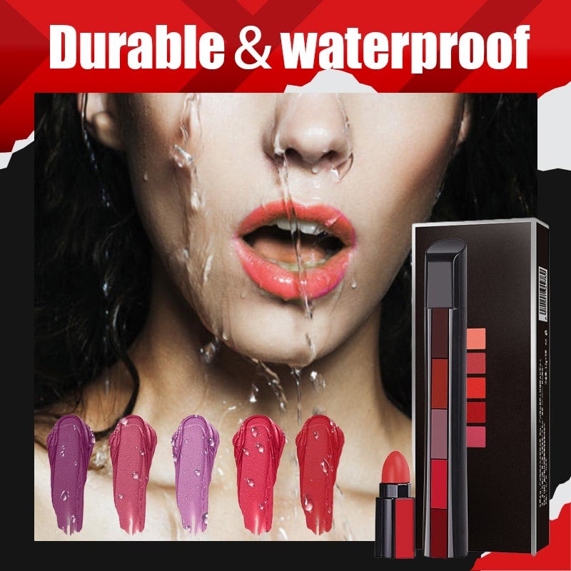 Multicolor Combination 5 in 1 Matte Lipstick