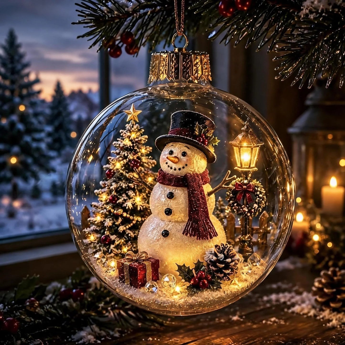 🎉🎉Glowing Christmas Diorama Ornament