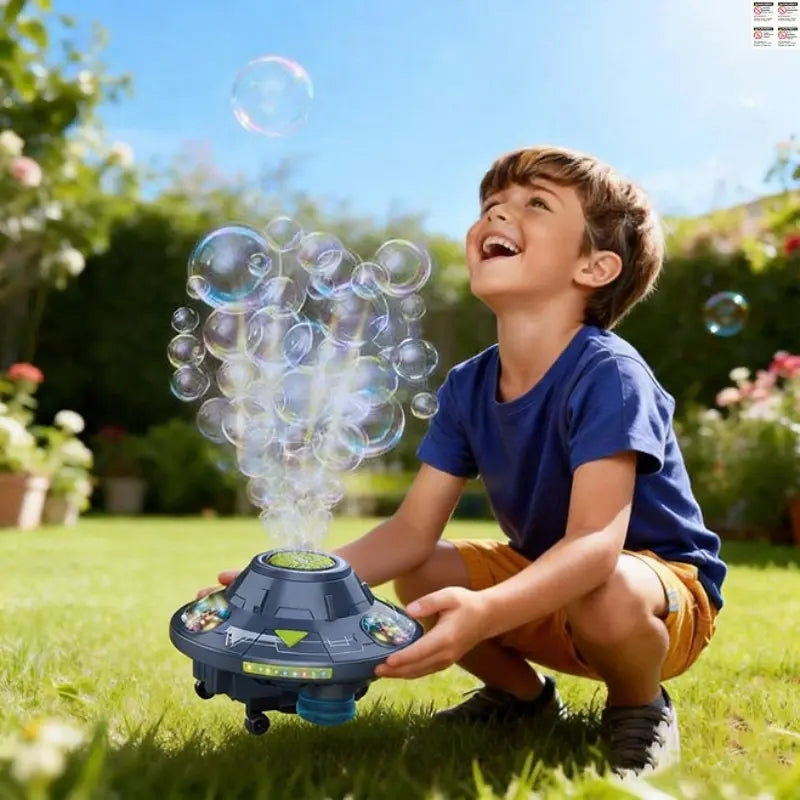 Kids Portable Bubble Machine UfO Shape