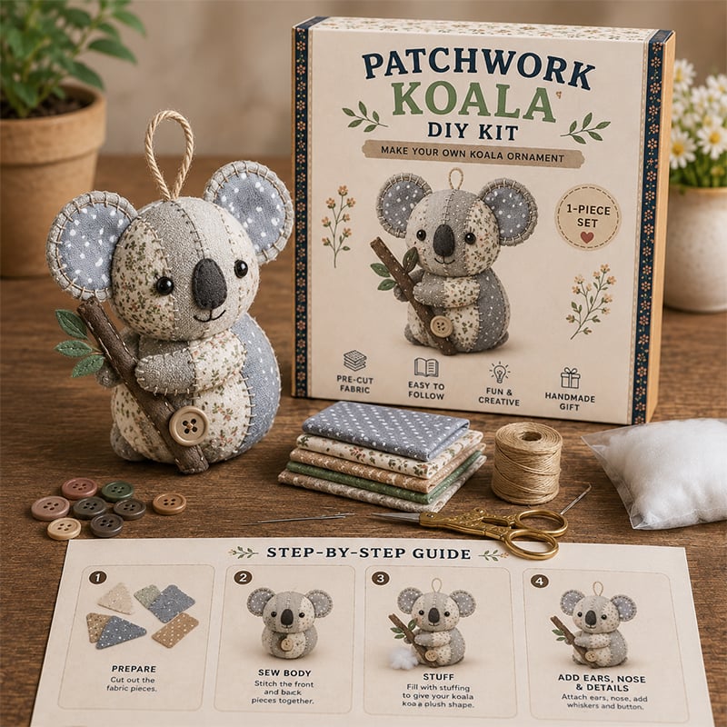 🧵DIY Patchwork Animal Kit – Create Your Own Adorable Animals