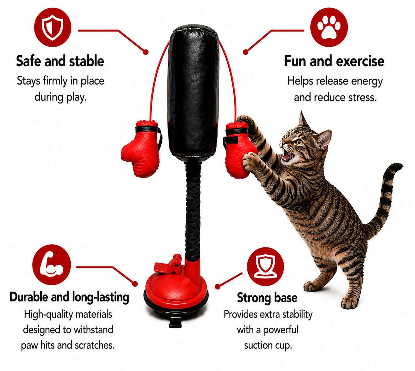 😹🥊Keeps indoor cats active🥊Mini Cat Punching Bag