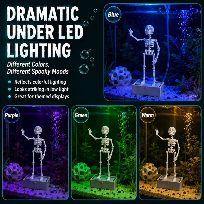 Air-Driven Dancing Skeleton Aquarium Ornament💀