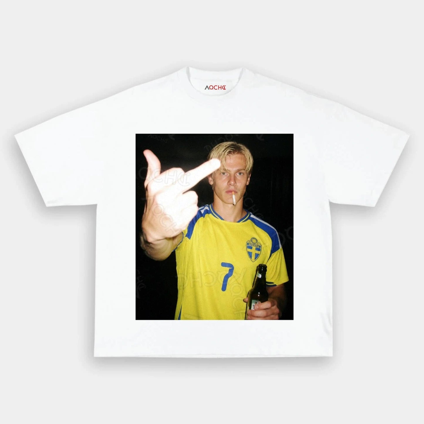 Sweden Football Style Tee 6