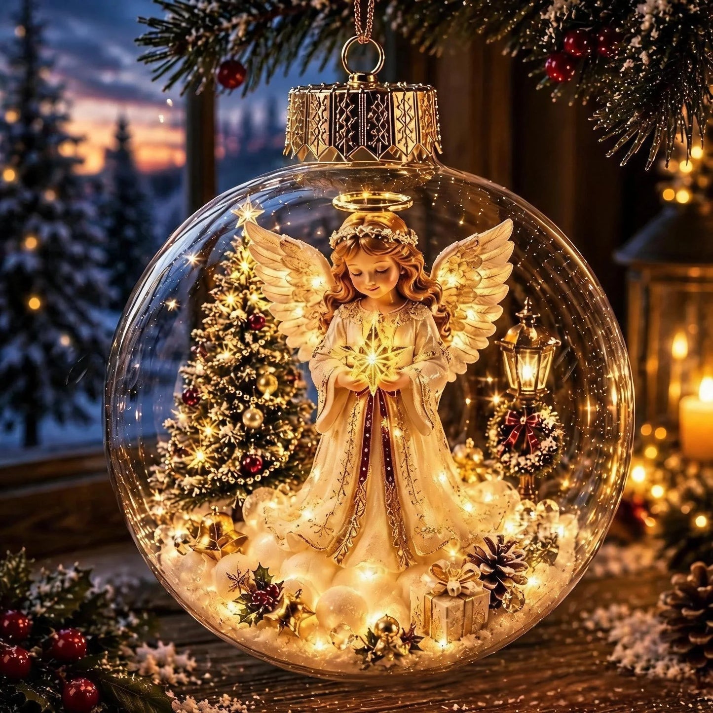 🎉🎉Glowing Christmas Diorama Ornament