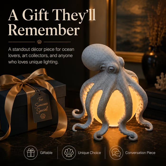 Octopus Ocean Decor Table Lamp