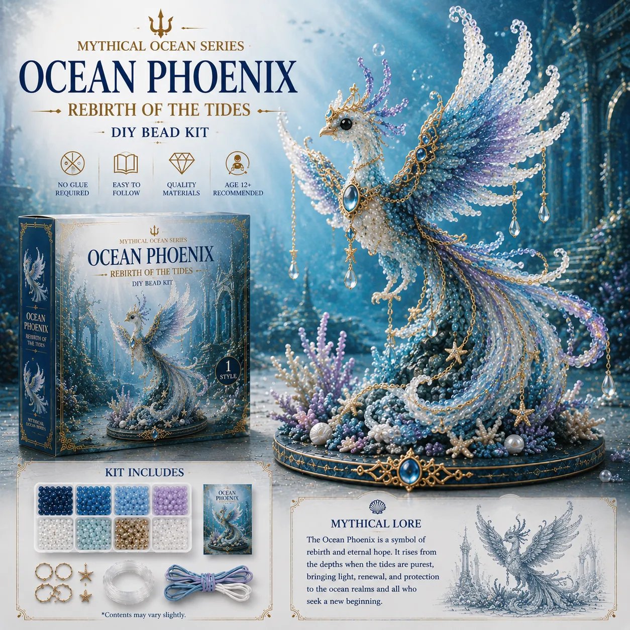 🔥Last Day: BUY 3 GET 1 FREE🌊 Mythical Ocean DIY Bead Kit