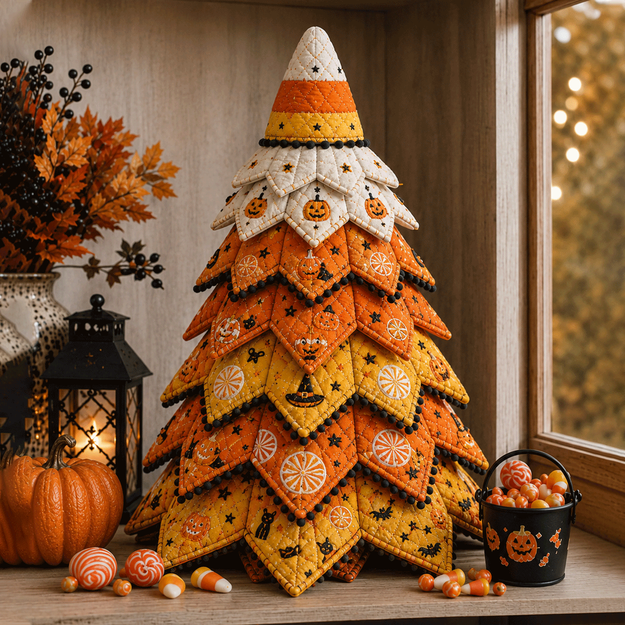 🎃DIY Halloween Quilted Fabric Tree Kit
