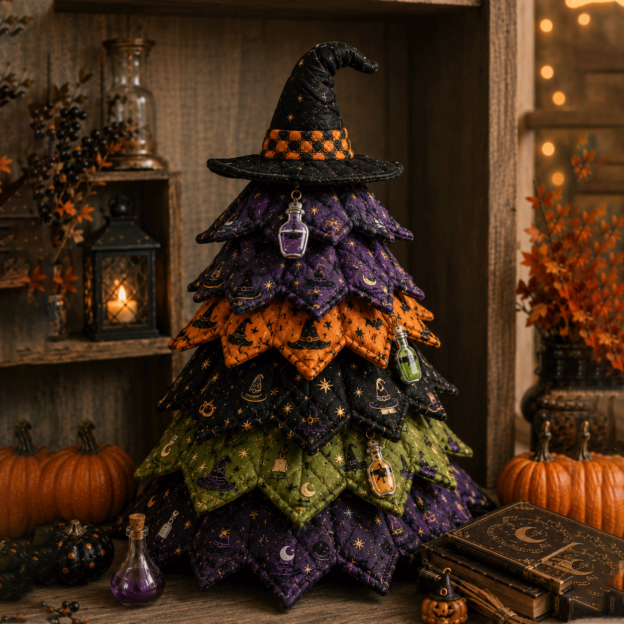 🎃DIY Halloween Quilted Fabric Tree Kit