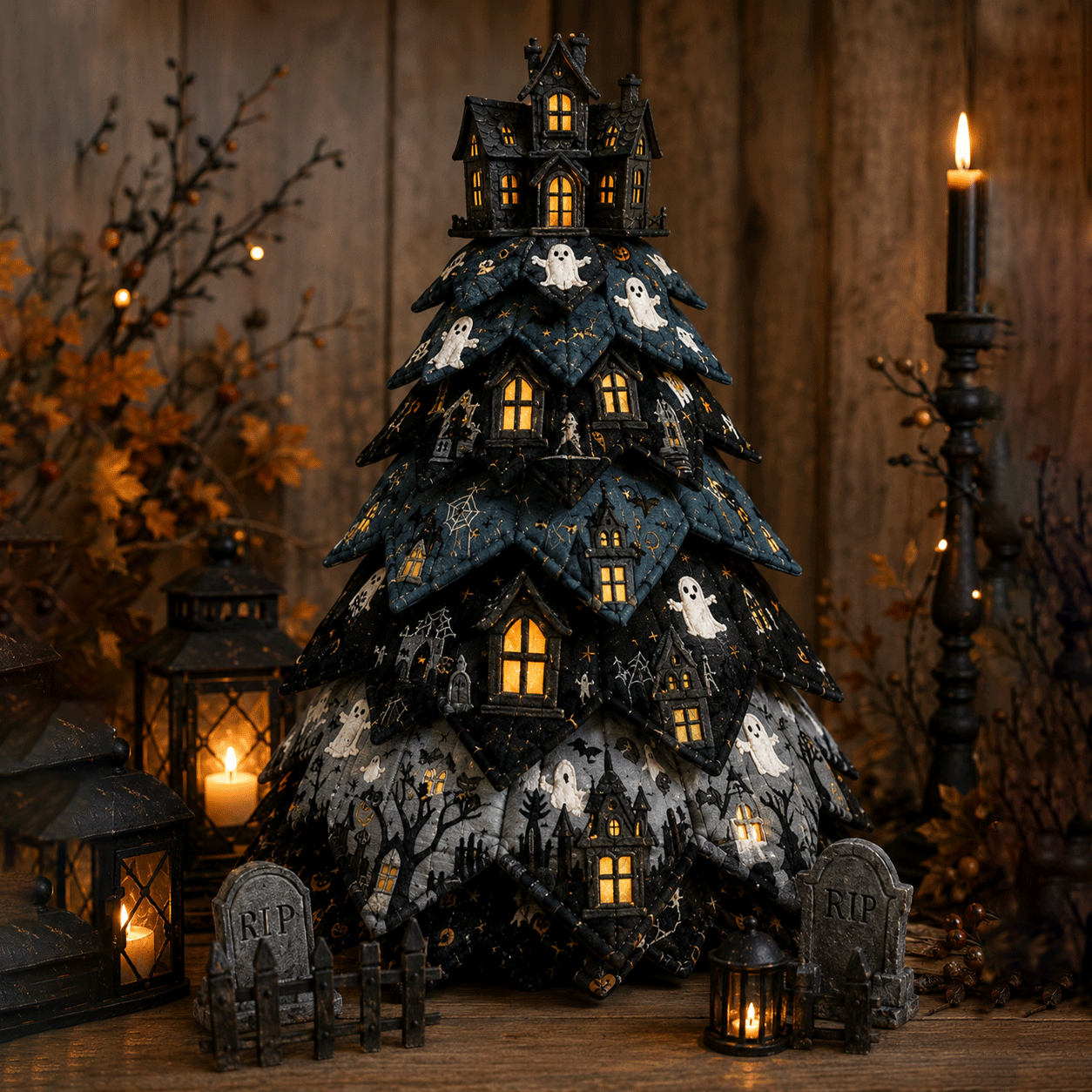🎃DIY Halloween Quilted Fabric Tree Kit