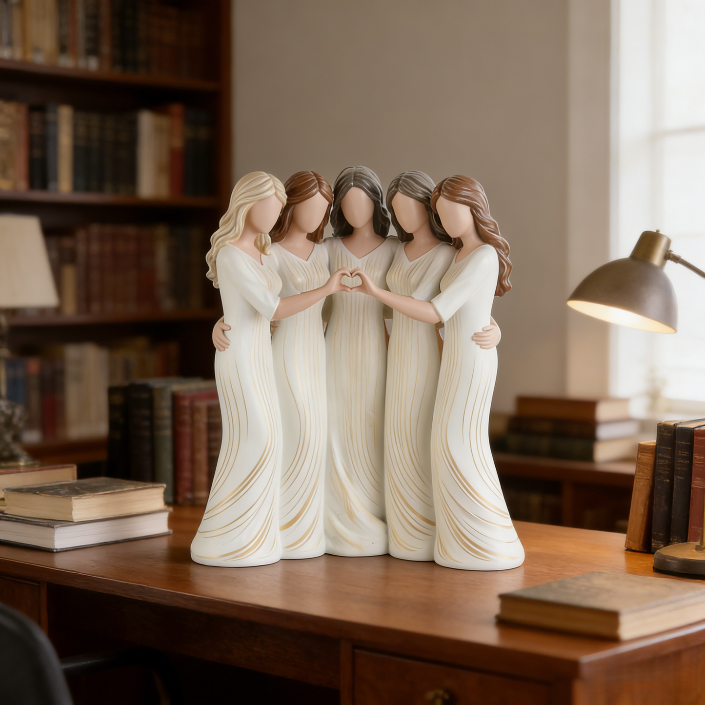 👩‍👩‍👧‍👧Sisters by My Side, Celebrates Friendships Three Sisters Sculpture
