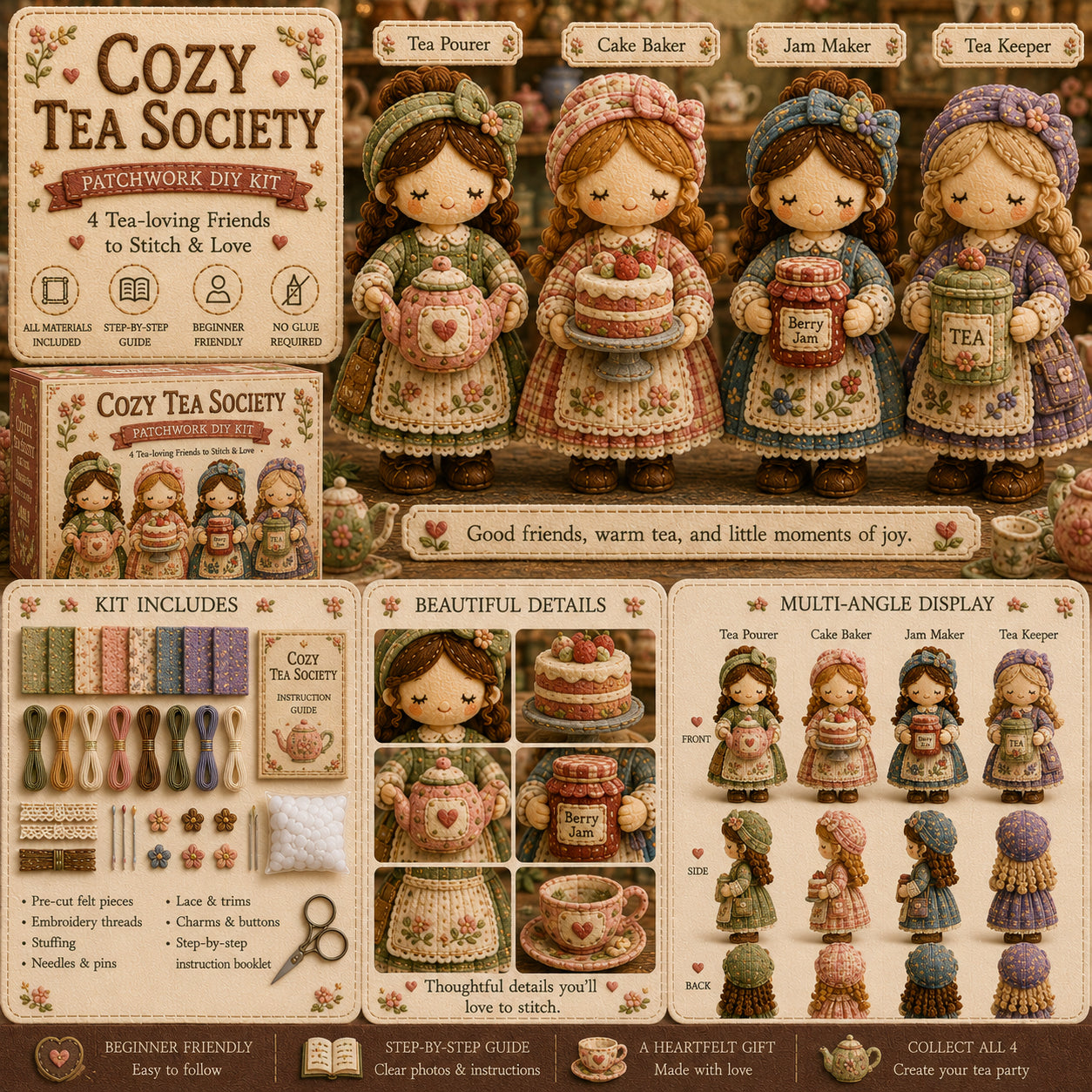 🎁🧵 Tiny Worlds Collection – Patchwork DIY Kit Series