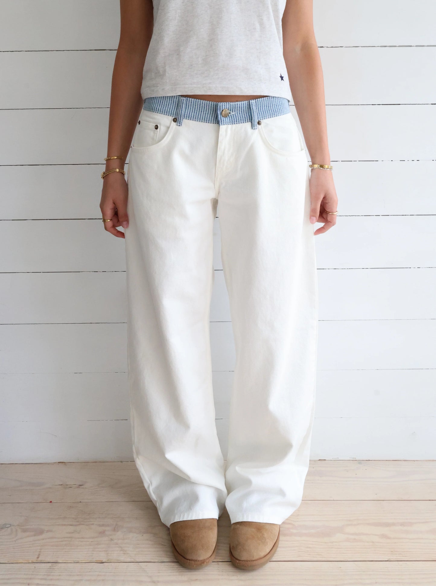 Women's Casual Wide-Leg Straight-Leg Jeans