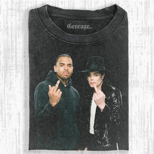 Chris Brown and Michael Jackson Vintage Washed Graphic T-shirt