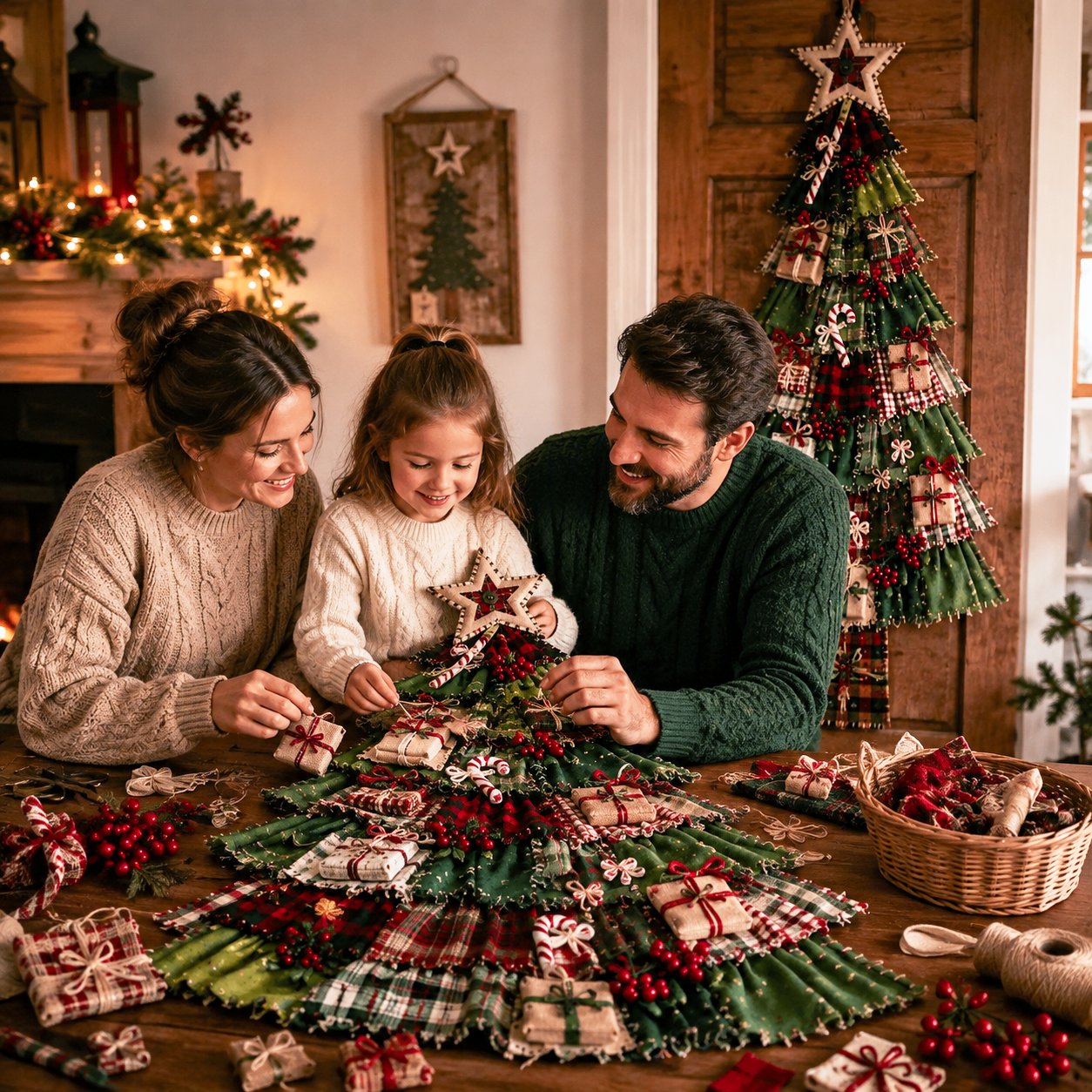 🎄 Christmas Patchwork Tree Door Hanging DIY Kit