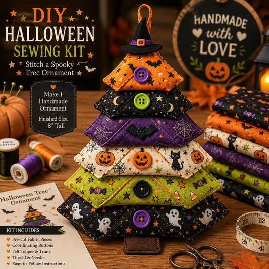 🎁🧵Layered Fabric Tree Ornament DIY Sewing Kit