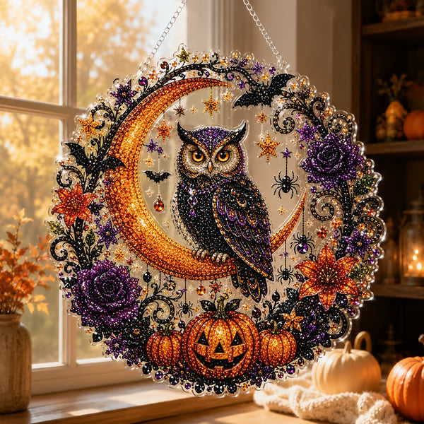 🧙‍♀️🎃DIY Halloween Witch Friendship Diamond Art Window Suncatcher