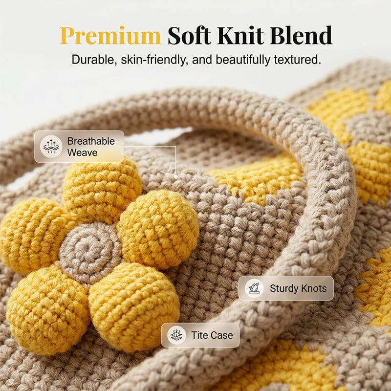 🧵Handmade Crochet Flower Tote – A Little Bag Made With Love