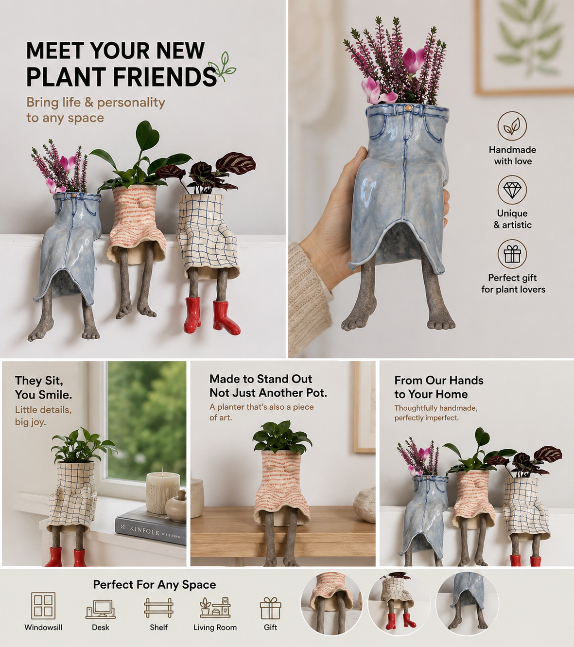 🎃 Limited Halloween Sale 👻 The Hanging Legs Family™ Whimsical Hanging Legs Planter – Spooky & Adorable Home Decor