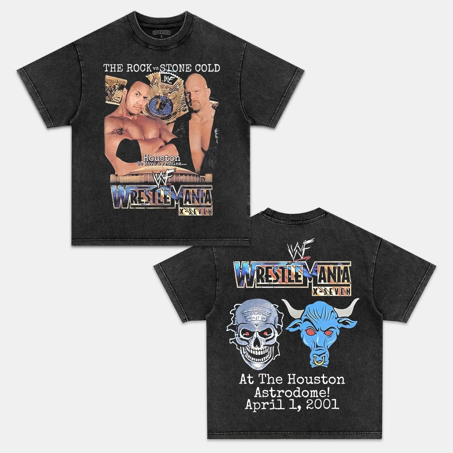 THE ROCK VS STONE COLD TEE 4.12
