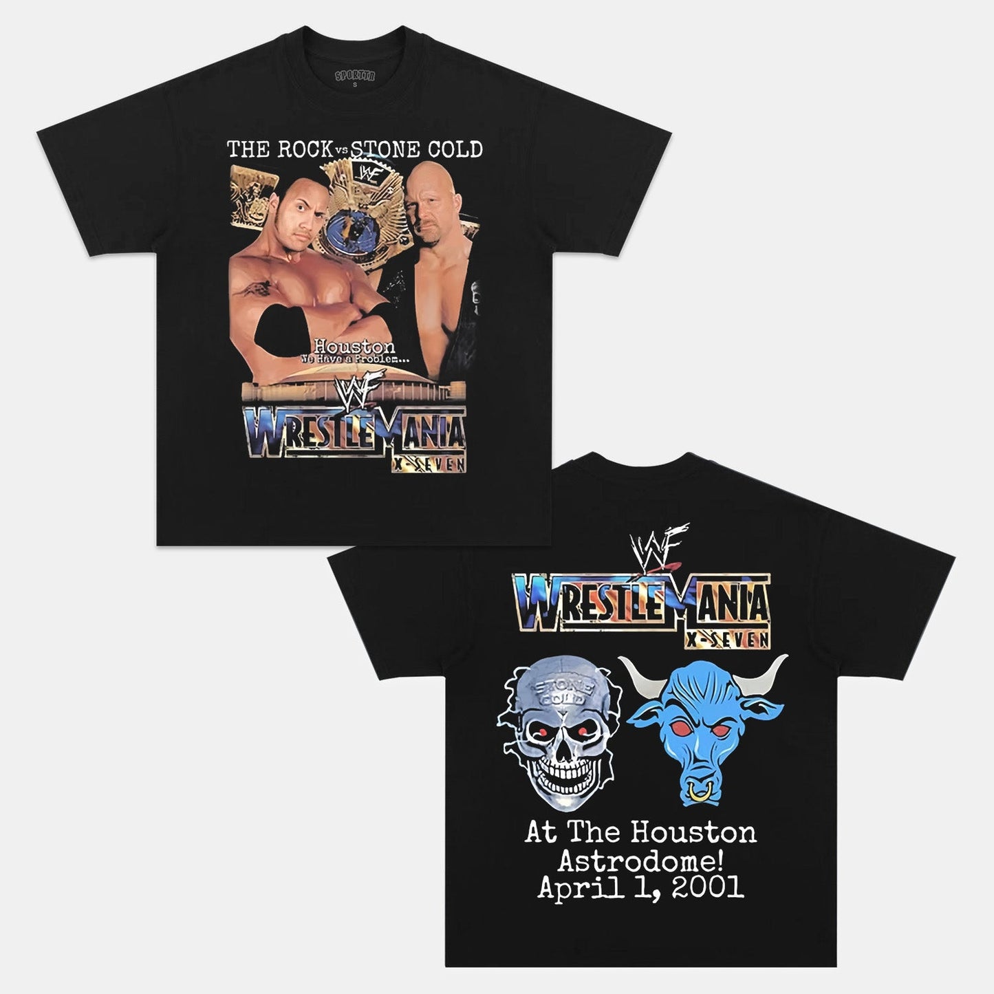 THE ROCK VS STONE COLD TEE 4.12