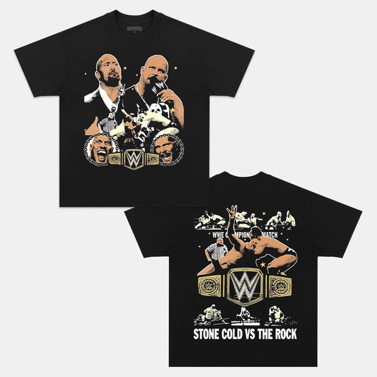 THE ROCK VS STONE COLD TEE 5.30