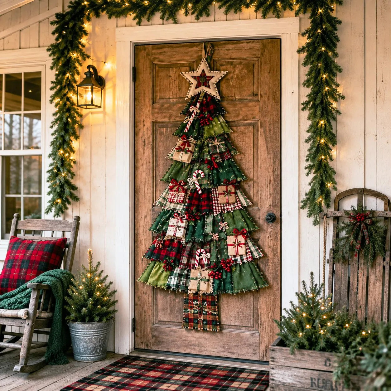 🎄 Christmas Patchwork Tree Door Hanging DIY Kit