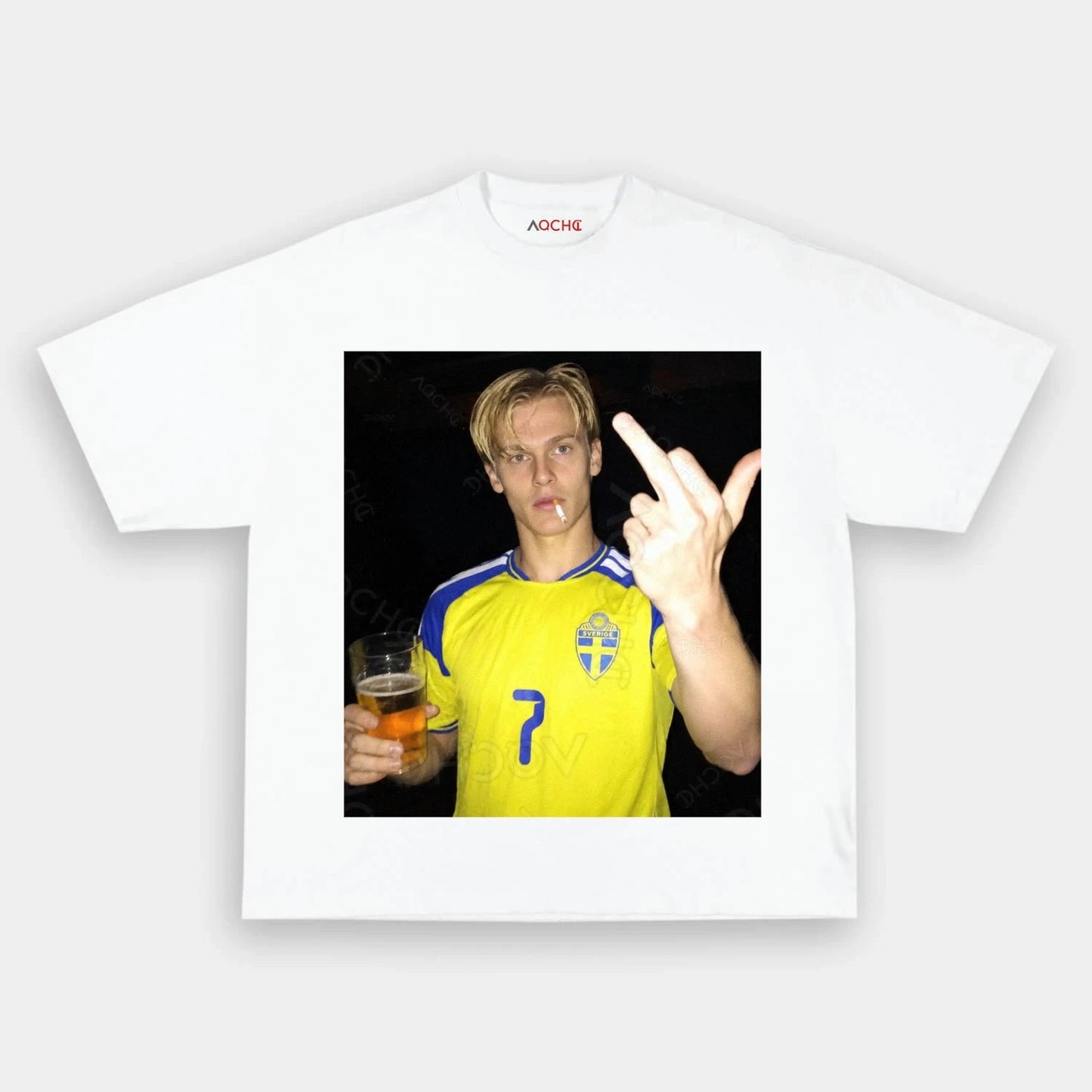 Sweden Football Style Tee 5