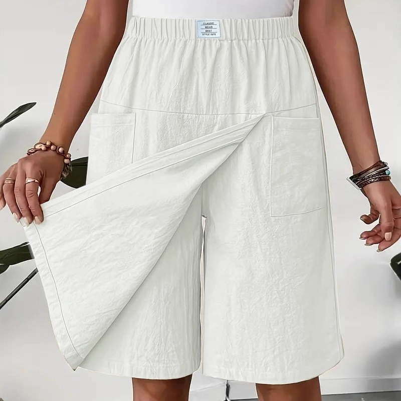 🩳New arrival 75% OFF💥Women's Casual Elastic Waist Wrap Skort