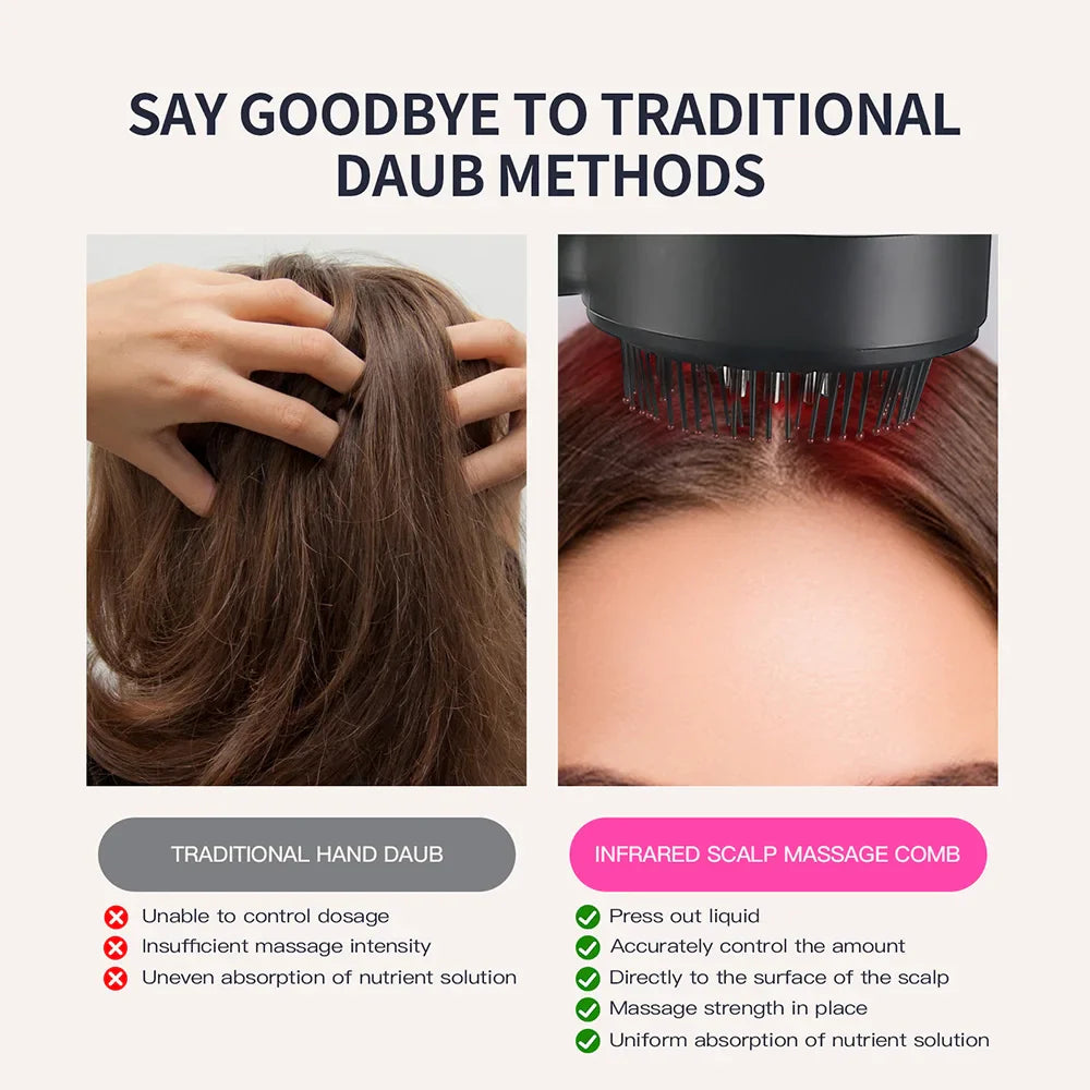 🔥Hot-selling Red light massage comb