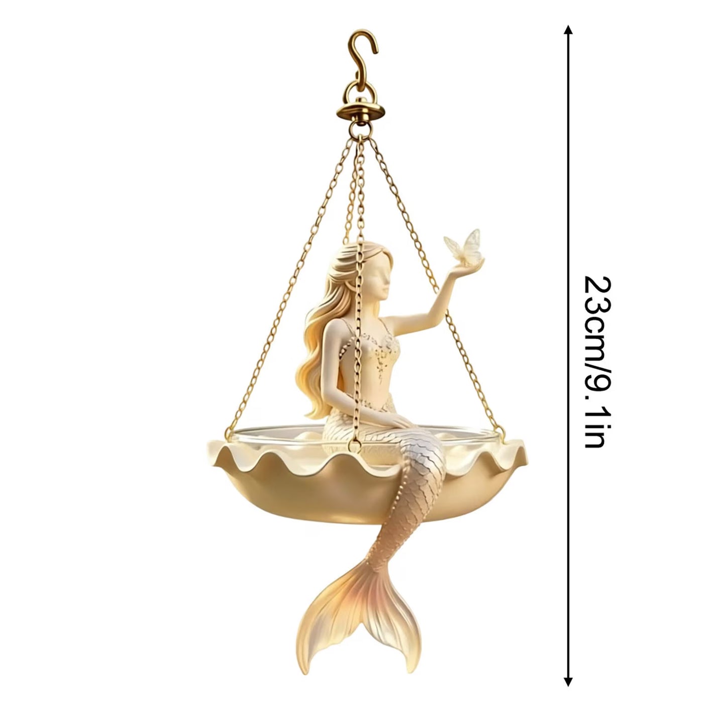 🧜‍♀️ A Mermaid in Your Garden — Hand-Painted Hanging Planter with Coastal Charm