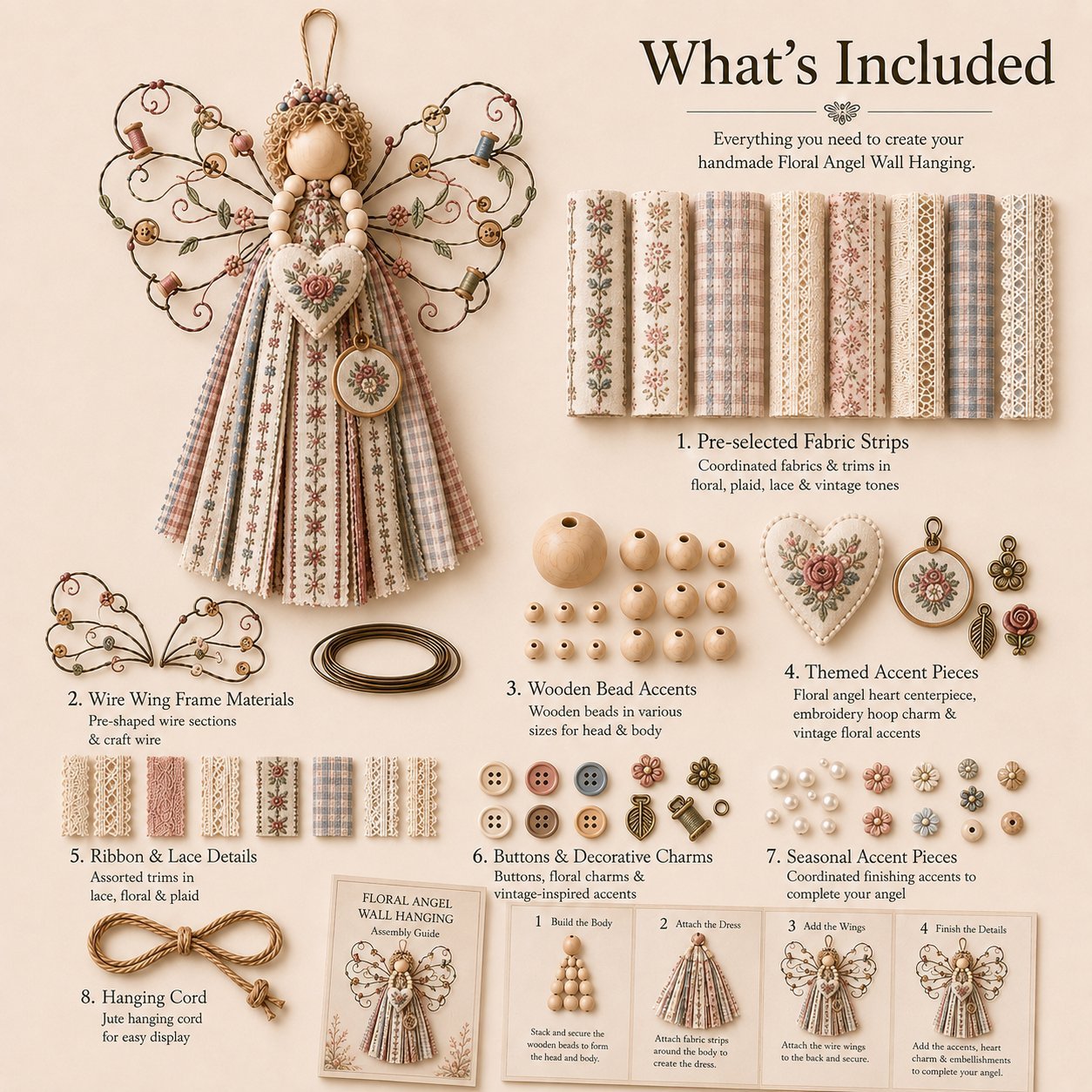 🪽Angel Fabric Hanging DIY Kit🪽