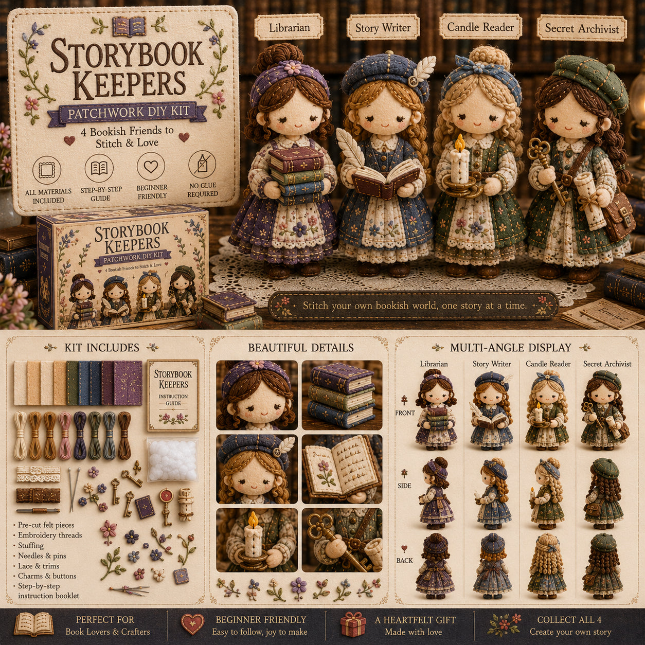 🎁🧵 Tiny Worlds Collection – Patchwork DIY Kit Series