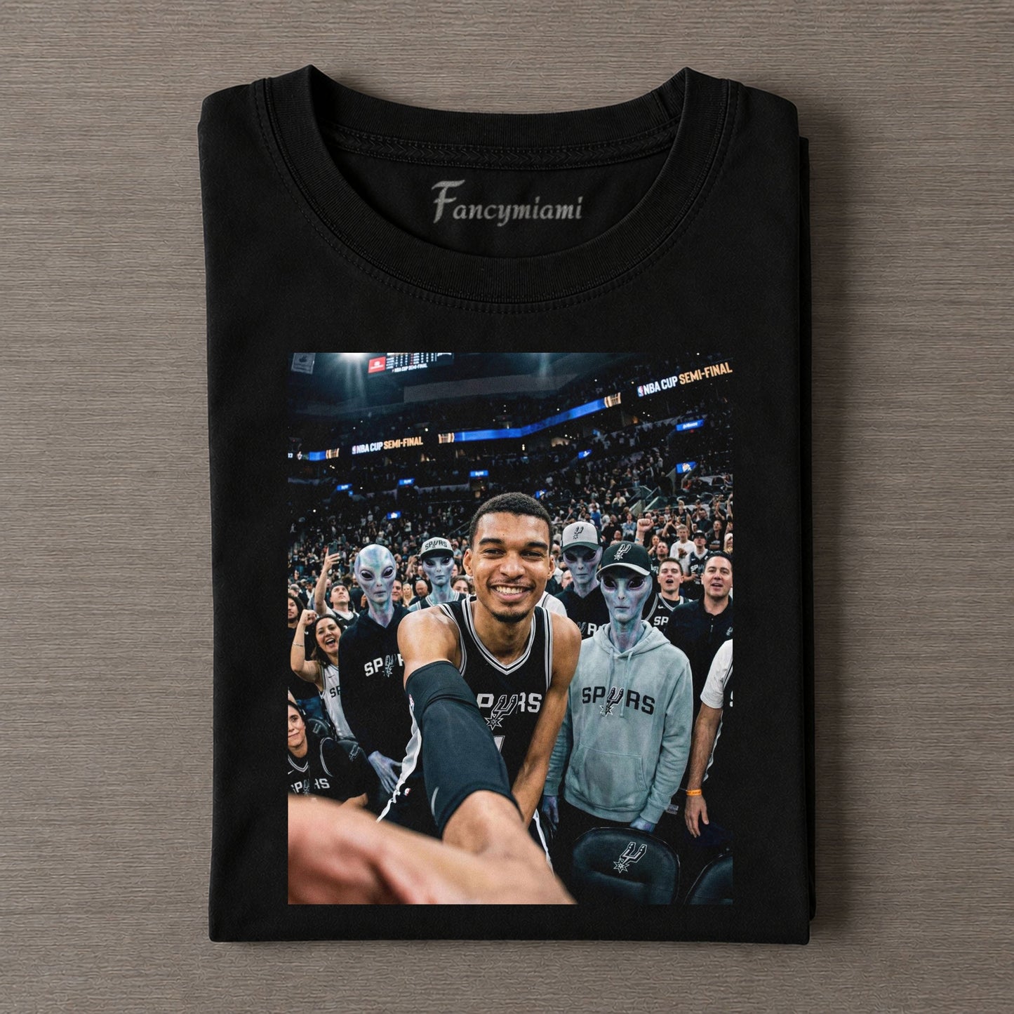 Wemby & Alien Spurs Family – Vintage Washed Graphic T-Shirt
