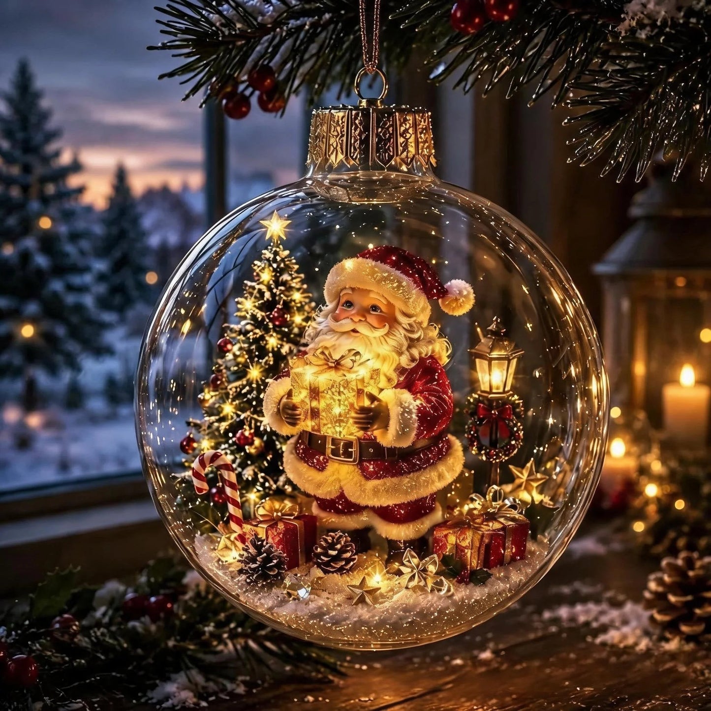 🎉🎉Glowing Christmas Diorama Ornament