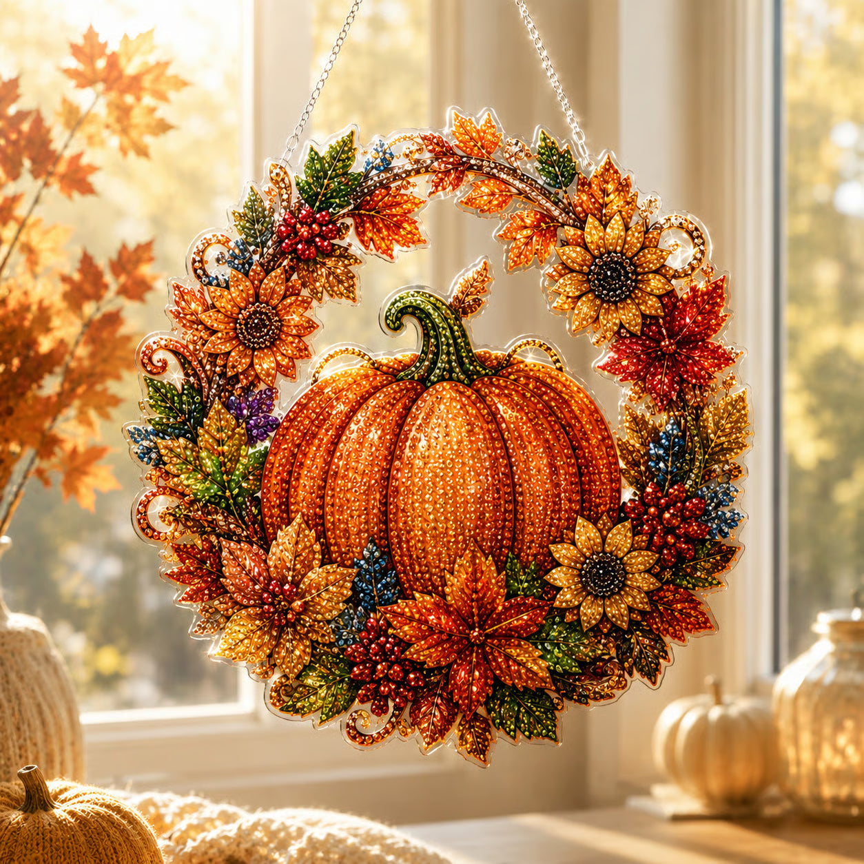 🧙‍♀️🎃DIY Halloween Witch Friendship Diamond Art Window Suncatcher