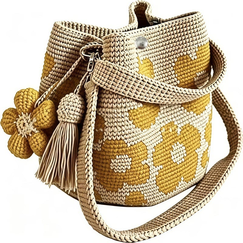 🧵Handmade Crochet Flower Tote – A Little Bag Made With Love