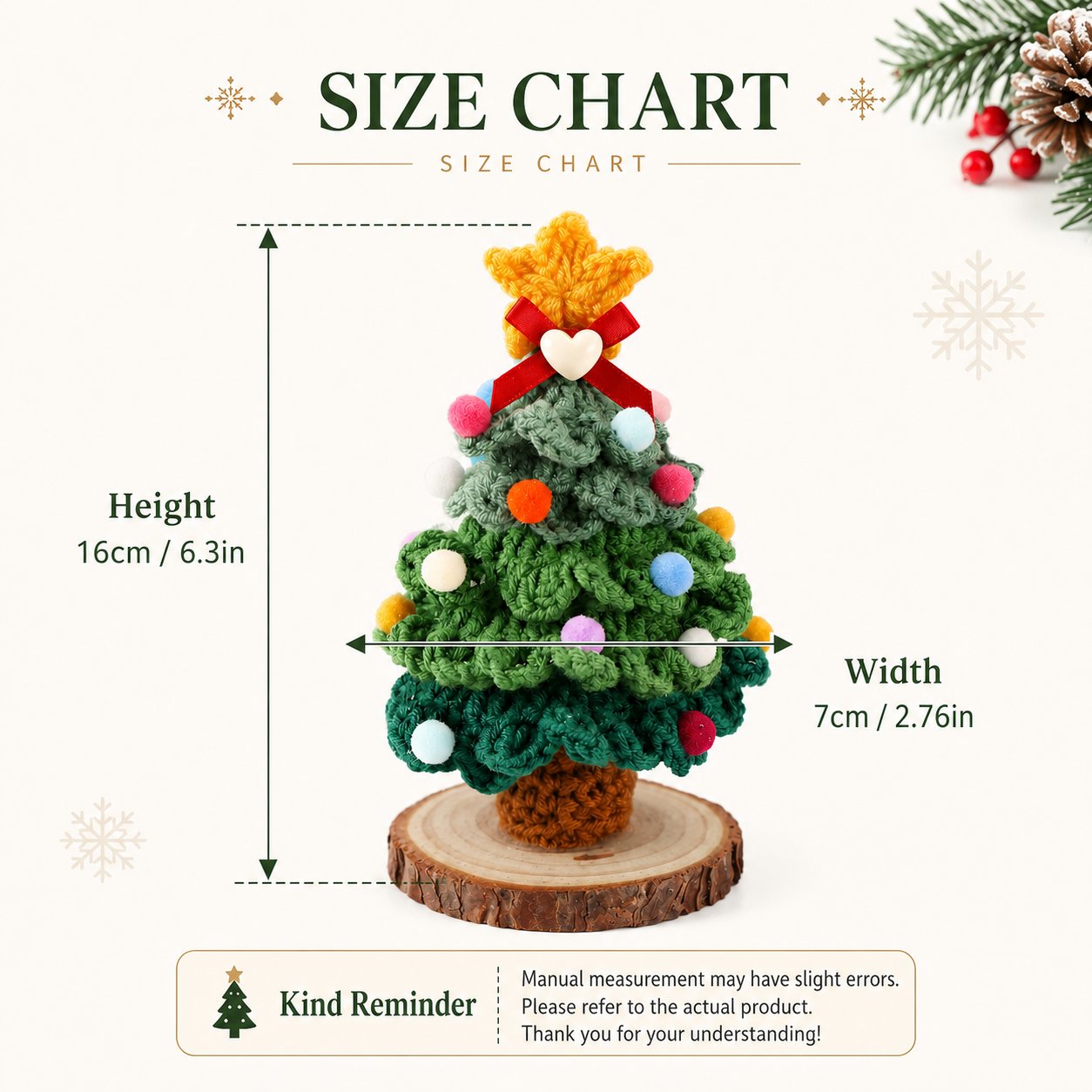 🎄Crochet Christmas Tree with Star Topper — Handmade Tabletop Holiday Decor Gift✨