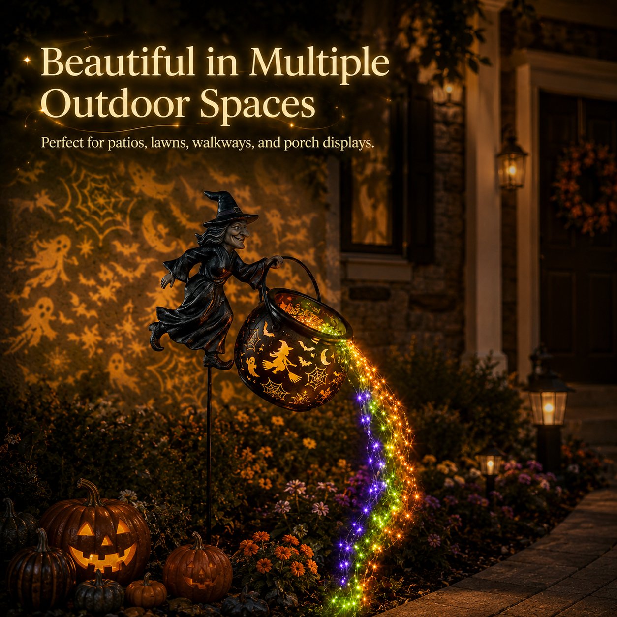 🧙‍♀️Halloween Witch Cauldron Garden Light