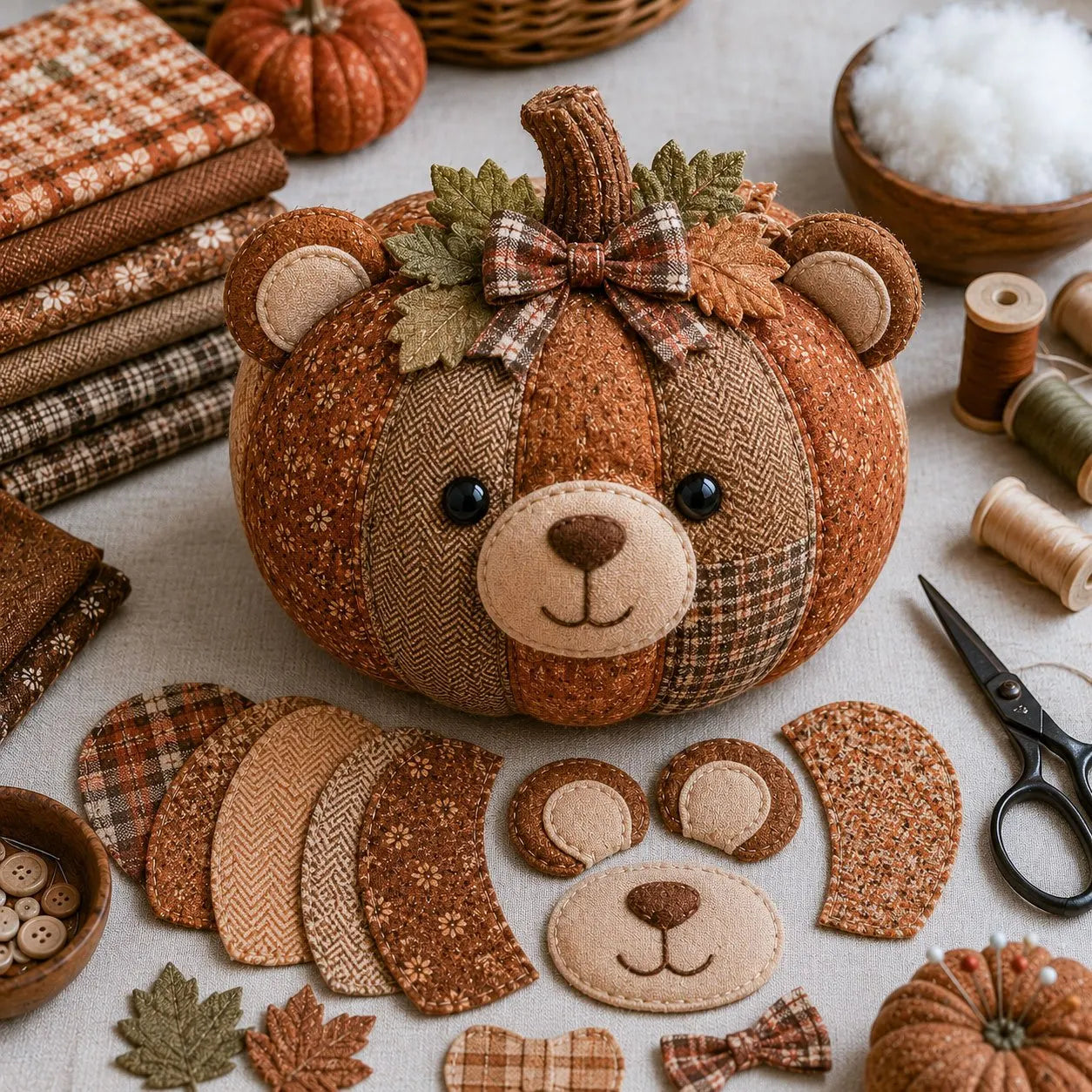 🧵🎃 Get ready for cozy fall crafting.- DIY Animal Pumpkin Sewing Kit