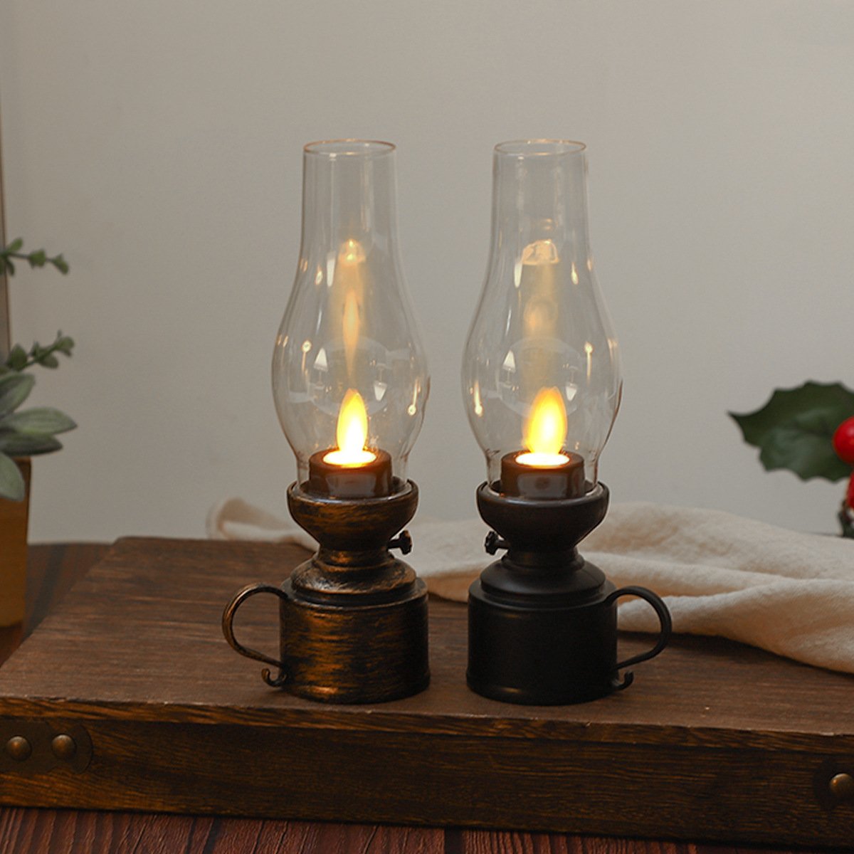 ✨LED Vintage Kerosene Lamp Electronic Swing Candle