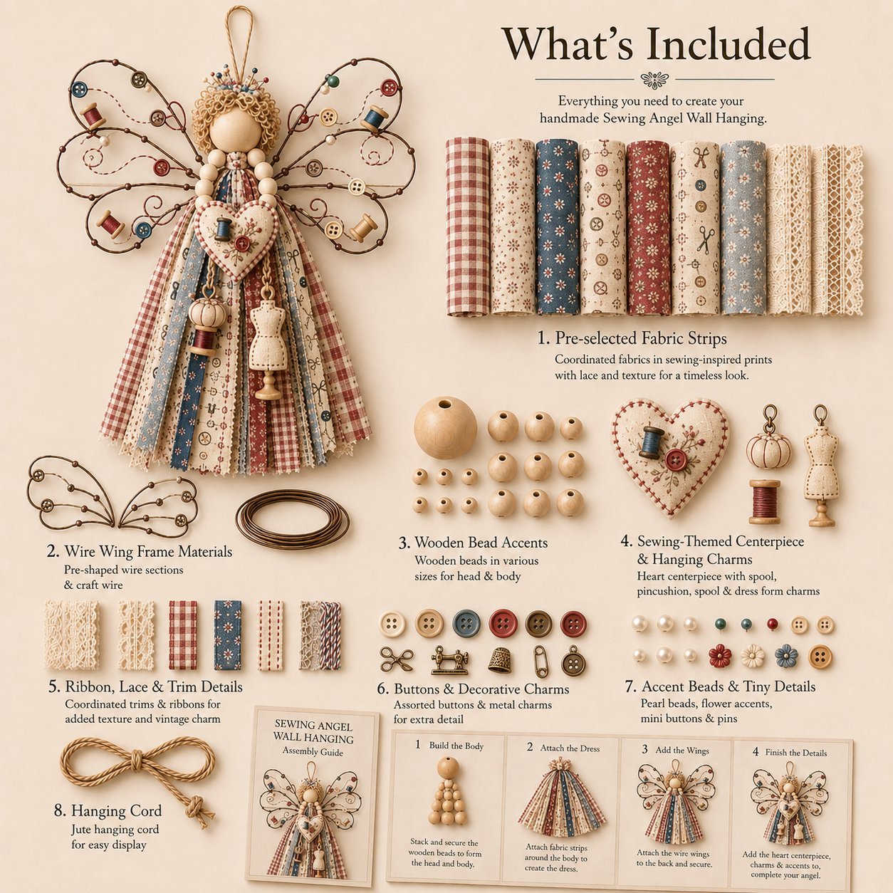 🪽Angel Fabric Hanging DIY Kit🪽